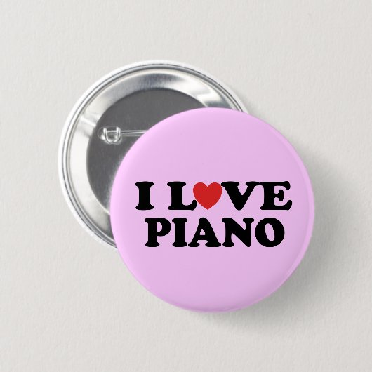 I Love Piano Button (Voorkant /achterkant)
