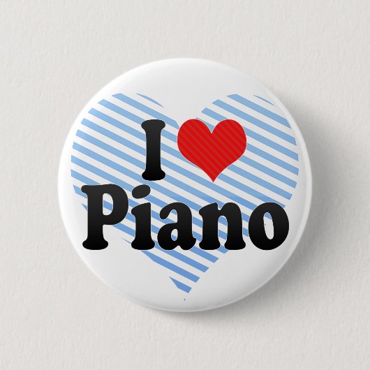 I Love Piano Ronde Button 5,7 Cm (Voorkant)