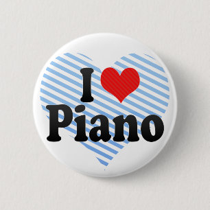 I Love Piano Ronde Button 5,7 Cm