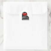 I Love Piano Ronde Sticker (Tas)