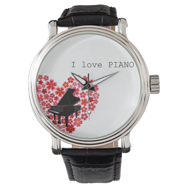 I love PIANO Watch　ピアノの腕時計 Horloge (Voorkant)