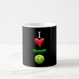 I Love Pickleball - Black - Koffiemok