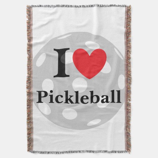 "I Love Pickleball" Deken (Voorkant Verticaal)