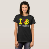 I Love Pickleball in St George Utah T-shirt (Voorkant volledig)
