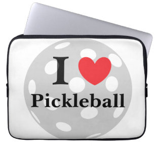 "I Love Pickleball" Laptop Sleeve