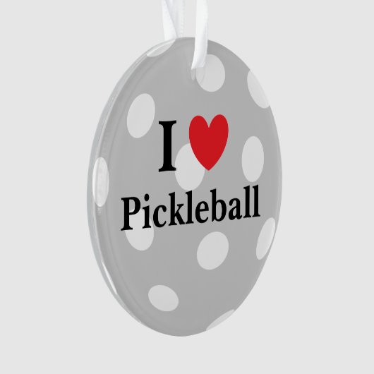 "I Love Pickleball" Ornament (voorkant)