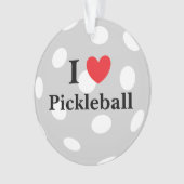 "I Love Pickleball" Ornament (voorkant)