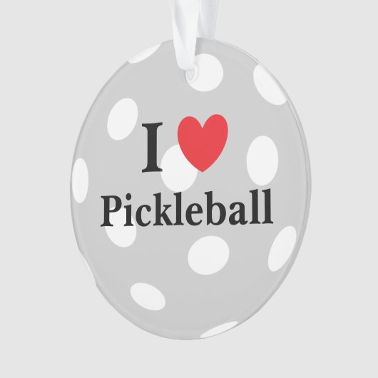 "I Love Pickleball" Ornament (voorkant)