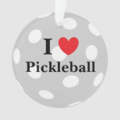 "I Love Pickleball" Ornament (voorkant)