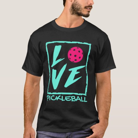 I Love Pickleball  Pickle Ball Player Pickleball T-shirt (Voorkant)