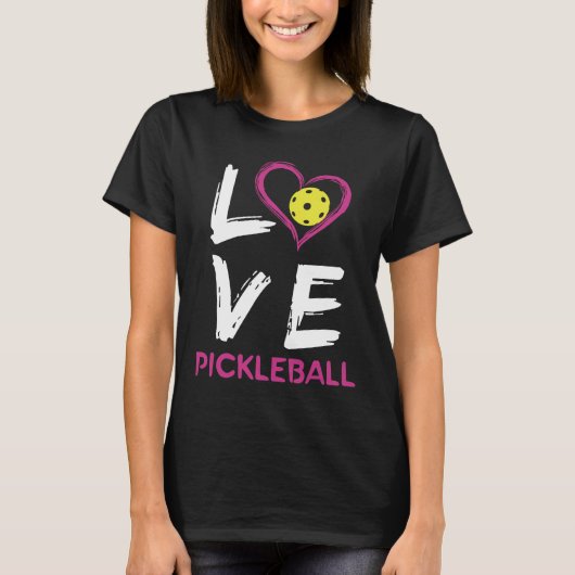 I Love Pickleball Pickle Ball T-shirt for Player (Voorkant)