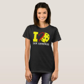 I Love Pickleball San Antonio Texas T-shirt (Voorkant volledig)