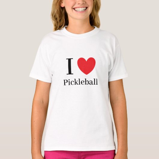 "I Love Pickleball" T-Shirt (Voorkant)