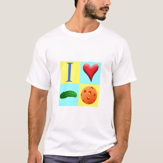 I Love Pickleball T Shirt (Voorkant)