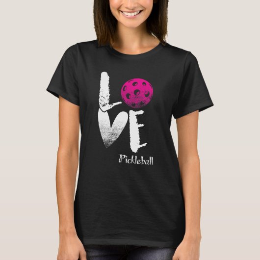 I Love Pickleball T-Shirt Funny Pickle Ball (Voorkant)
