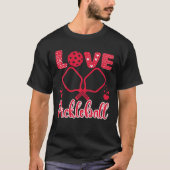 I Love Pickleball Valentijnsdag I Heart Pickleba T-shirt (Voorkant)
