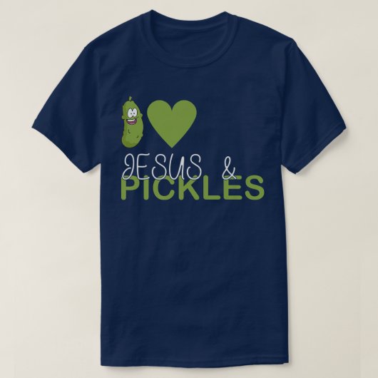 I Love Pickles & Jesus, Pickle Vegetable Farming V T-shirt (Design voorkant)