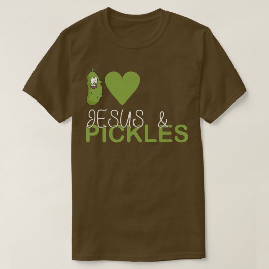 I Love Pickles & Jesus, Pickle Vegetable Farming V T-shirt (Design voorkant)