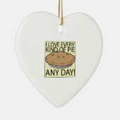 I Love Pie Keramisch Ornament (Rechts)