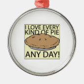 I Love Pie Metalen Ornament (Voorkant)