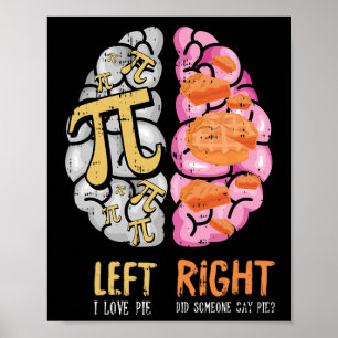I Love Pie Pi Day Funny Wiskunde Symbols Teacher S Poster