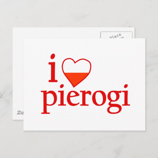 I Love Pierogi Briefkaart (Voorkant / Achterkant)