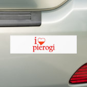I Love Pierogi Bumpersticker (Op auto)