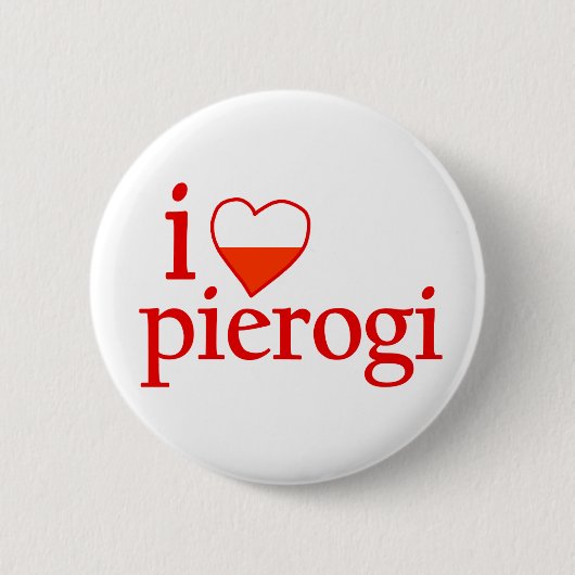 I Love Pierogi Ronde Button 5,7 Cm (Voorkant)