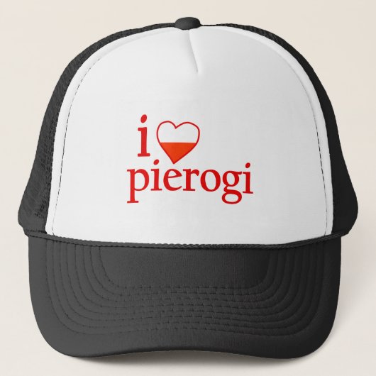 I Love Pierogi Trucker Pet (Voorkant)