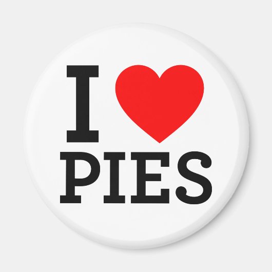 I Love Pies Magneet (Voorkant)