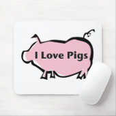I Love Pigs Muismat (Met muis)