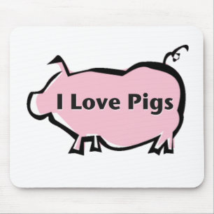 I Love Pigs Muismat