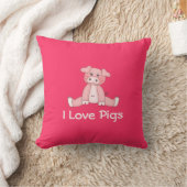 I Love Pigs Pillow Kussen (Deken)