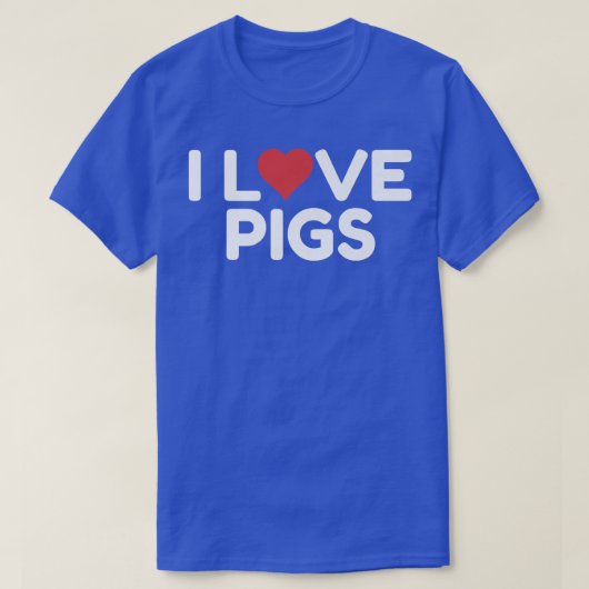I Love Pigs Premium3039 T-shirt (Design voorkant)