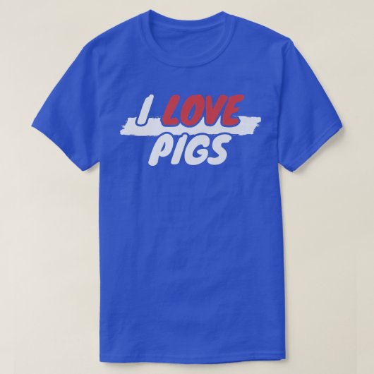I Love Pigs Premium3043 T-shirt (Design voorkant)