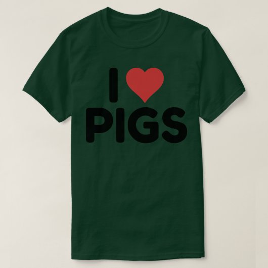 I Love Pigs Premium 3042 T-shirt (Design voorkant)
