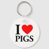I Love Pigs Sleutelhanger (Voorkant)