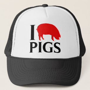 I Love Pigs Trucker Pet
