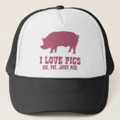 I Love Pigs Trucker Pet (Voorkant)
