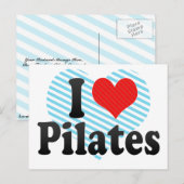 I Love Pilates Briefkaart (Voorkant / Achterkant)