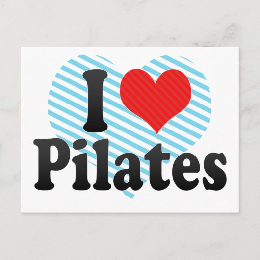I Love Pilates Briefkaart (Voorkant)