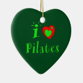 I Love Pilates - Custom Kerstversiment Keramisch Ornament (Rechts)