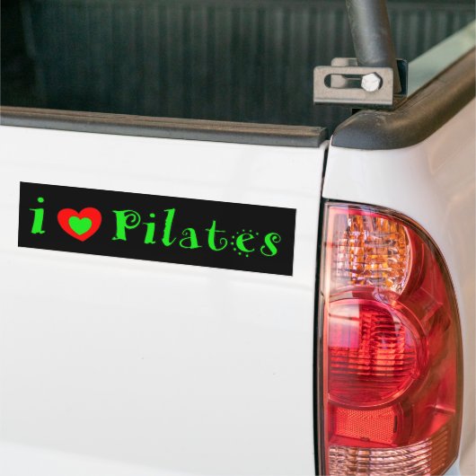 I Love Pilates - Cute Bumpersticker (Op Truck)