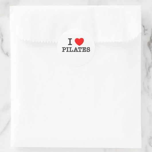 I Love Pilates Ronde Sticker (Tas)