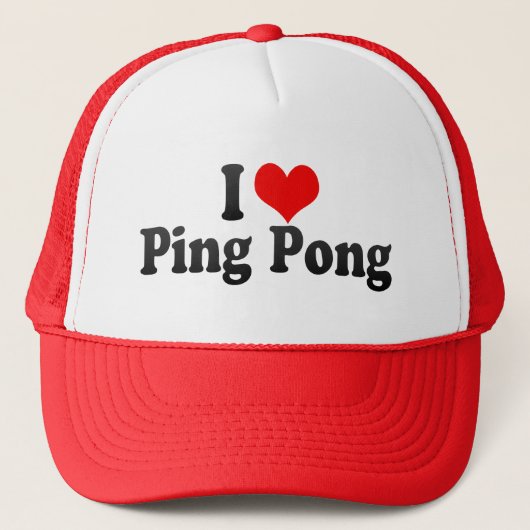 I Love Ping Pong Trucker Pet (Voorkant)