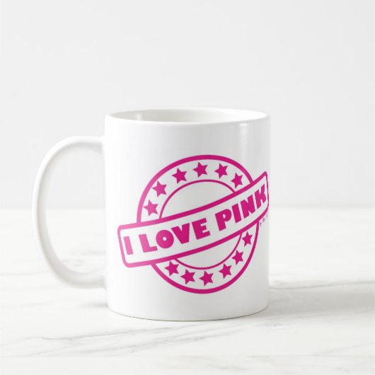 I Love Pink Koffiemok (Links)