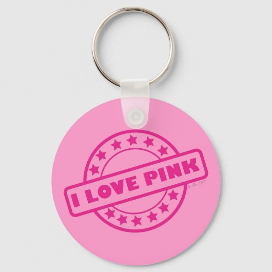 I Love Pink Sleutelhanger (Voorkant)
