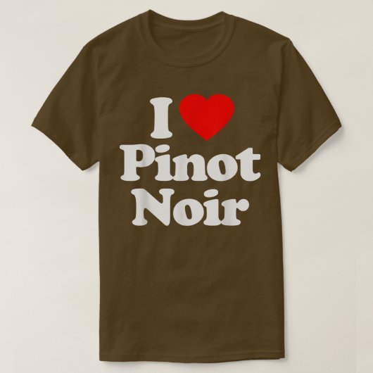 I Love Pinot Noir Heart _ Funny T-shirt (Design voorkant)