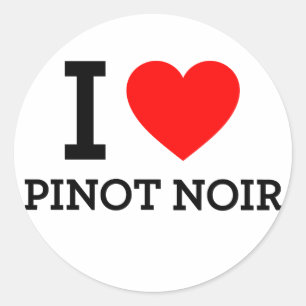I Love Pinot Noir Ronde Sticker