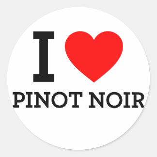 I Love Pinot Noir Ronde Sticker